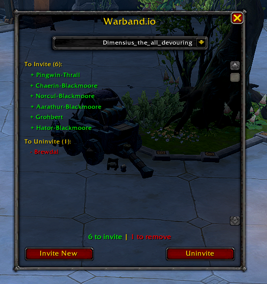 Raid roster ready in-game